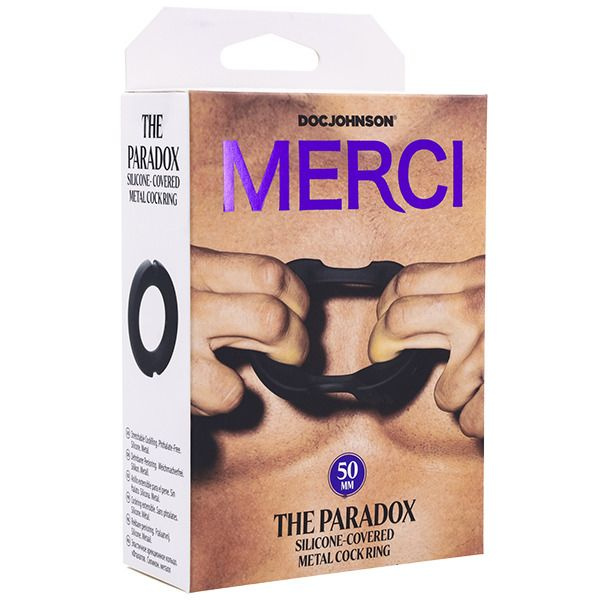 Черное эрекционое кольцо Merci The Paradox 50mm