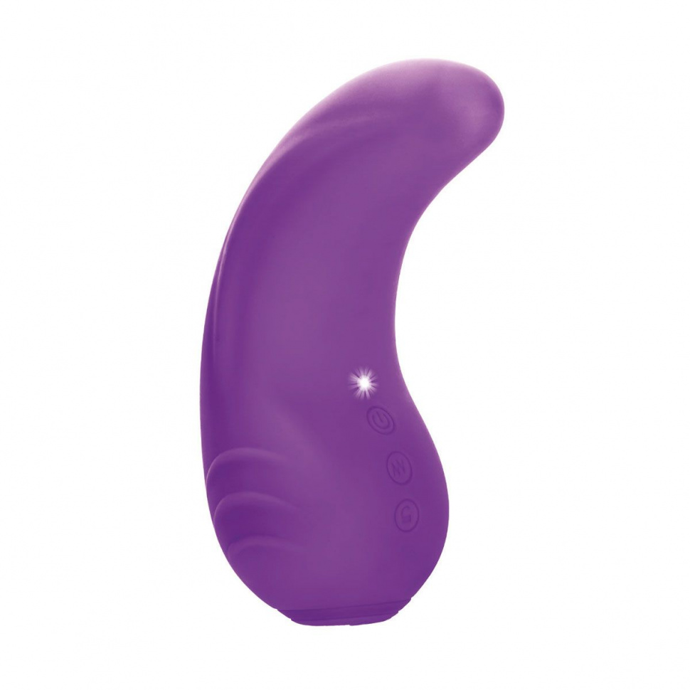 Фиолетовый вибромассажер Mini Tongue - 11,5 см.
