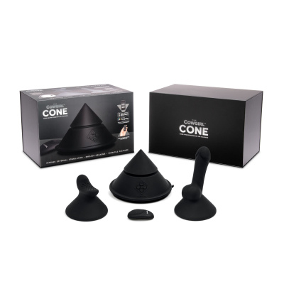 Конусный вибромассажер Cowgirl Cone с 2 насадками