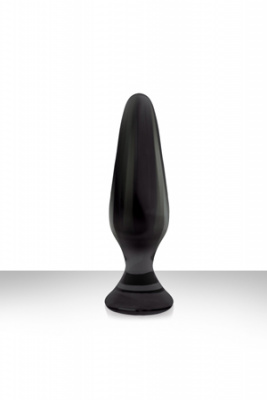 Стеклянная анальная пробка Crystal Spires Black
