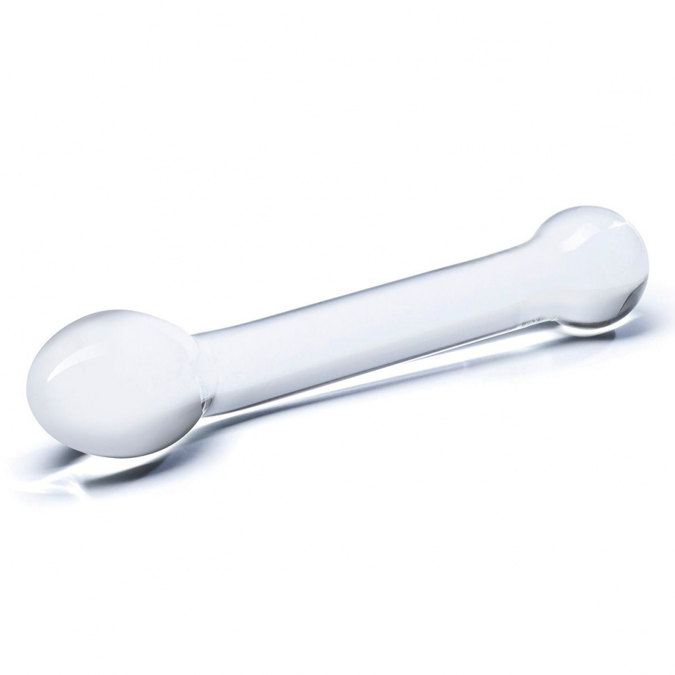 Прозрачный стеклянный фаллос для точки G Slimline G-Spot - 20 см.