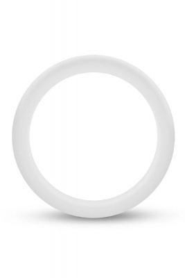 Белое люминесцентное эрекционное кольцо Silicone Glo Cock Ring