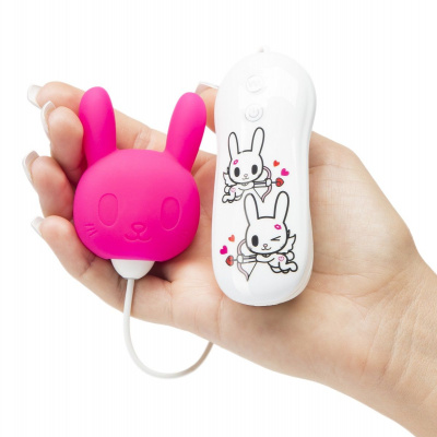 Розовый клиторальный стимулятор-зайчик SILICONE PURPLE BUNNY CLITORAL VIBRATOR
