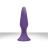 Фиолетовая анальная втулка Sliders Silicone Anal Plugs Large на присоске - 15,2 см.