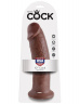Коричневый фаллос-гигант 10 Cock - 25,4 см.