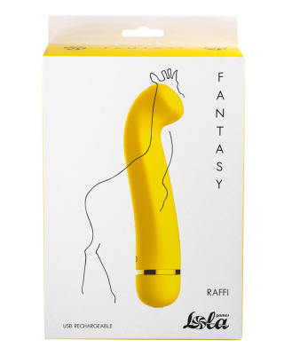 Желтый перезаряжаемый вибратор Raffi - 17,1 см.
