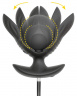 Черная расширяющаяся анальная пробка с вибрацией RC Inflatable Expander Plug with Vibration
