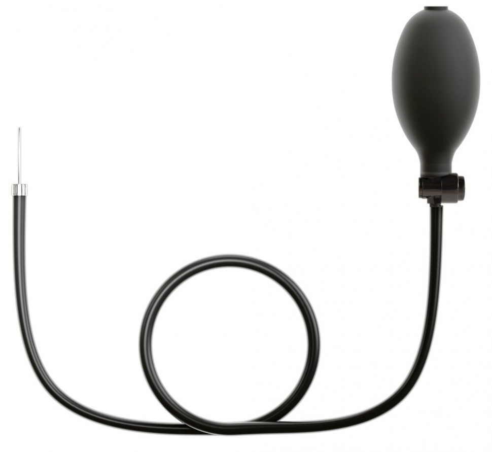 Черная расширяющаяся анальная пробка с вибрацией RC Inflatable Expander Plug with Vibration