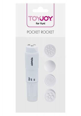 Мини-стимулятор Pocket Rocket с 4 сменными насадками
