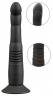 Черный вибратор с поступательными движениями G and P-Spot Thrusting Vibrator - 23 см.