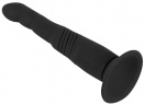 Черный вибратор с поступательными движениями G and P-Spot Thrusting Vibrator - 23 см.