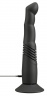 Черный вибратор с поступательными движениями G and P-Spot Thrusting Vibrator - 23 см.