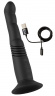 Черный вибратор с поступательными движениями G and P-Spot Thrusting Vibrator - 23 см.