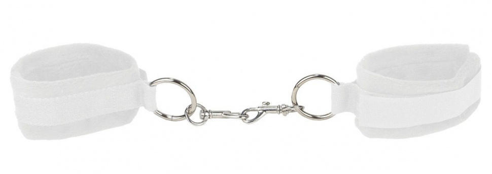 Белые наручники Velcro Cuffs White