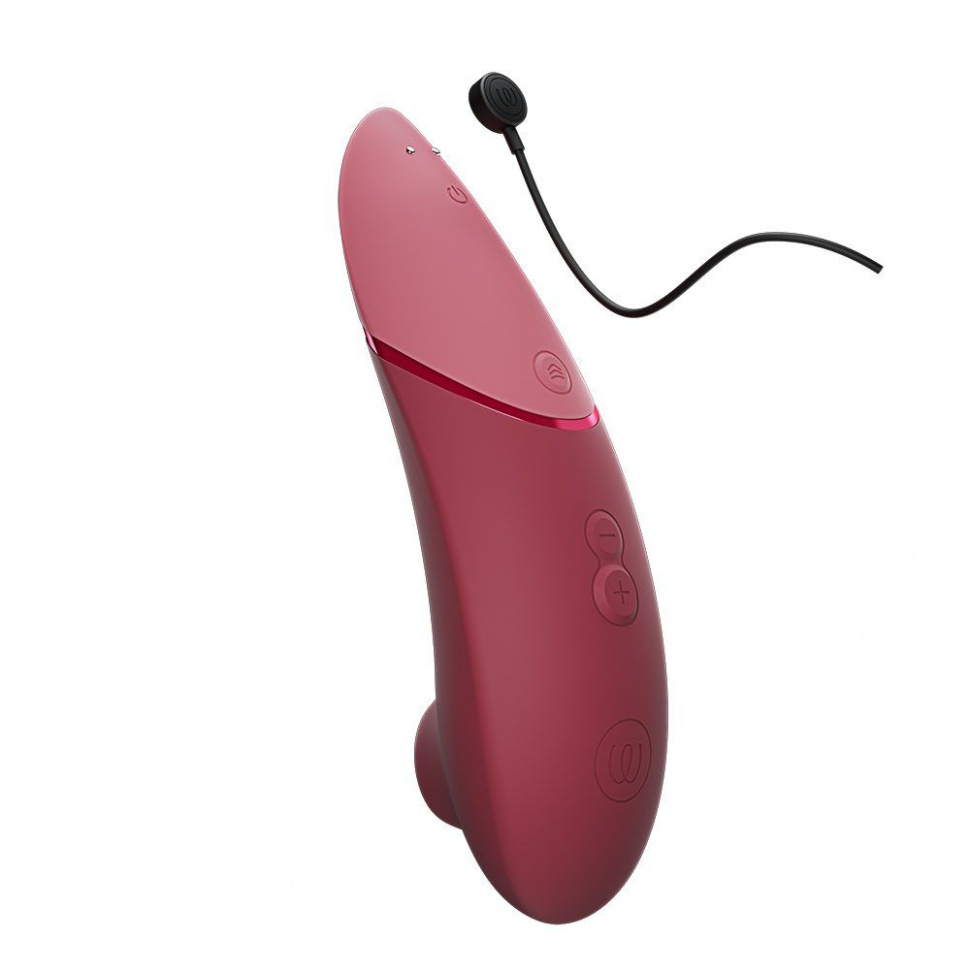Бордовый бесконтактный клиторальный стимулятор Womanizer Next