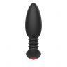 Черная анальная вибропробка Anal Vibrator с пультом ДУ - 13,5 см.