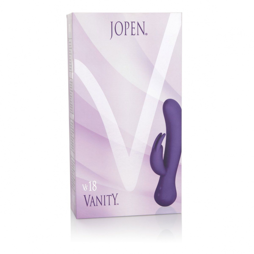 Фиолетовый вибратор со стимулятором клитора Vanity Vs18 - 21 см.