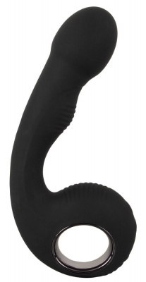 Черный силиконовый вибратор G &amp; P-Spot Vibrator - 16,8 см.