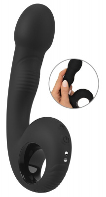 Черный силиконовый вибратор G &amp; P-Spot Vibrator - 16,8 см.