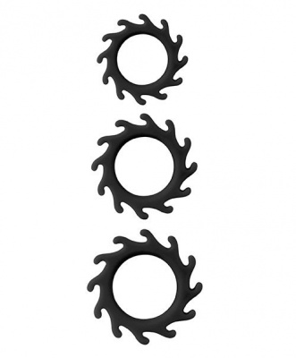 Набор из 3 эрекционных колец MENZSTUFF BUZZ SAW COCK RING SET
