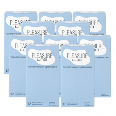 Набор из 10 упаковок ультратонких презервативов Pleasure Lab (по 12 шт.)
