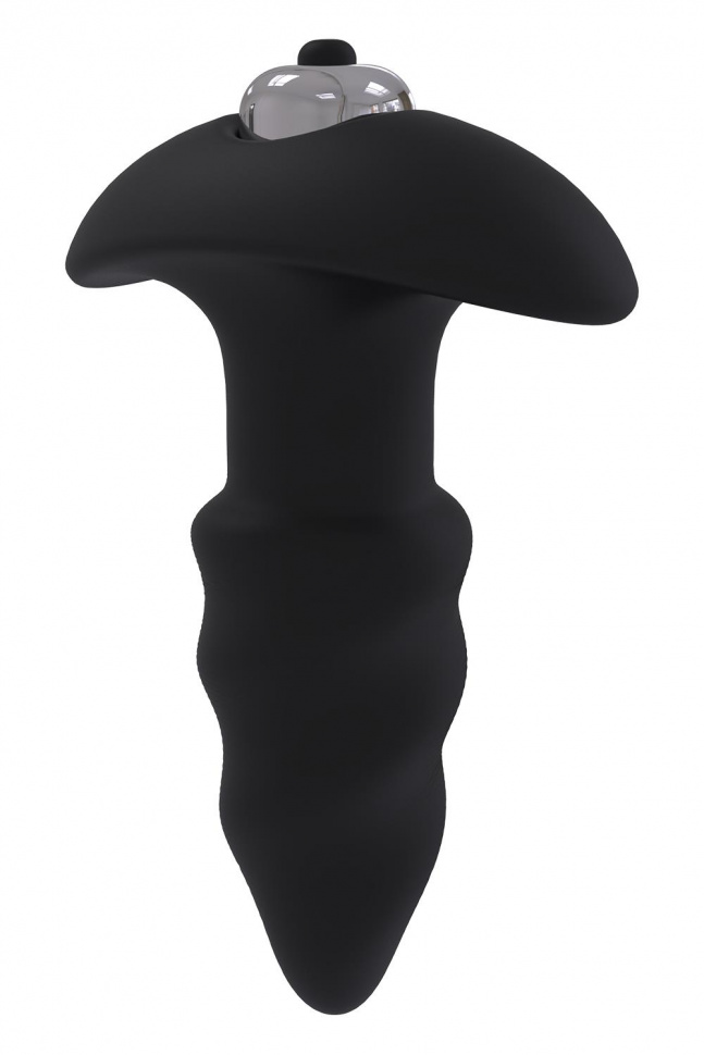 Черная анальная вибровтулка SINGLE SPEED LOVE ARROW PLUG - 9 см.
