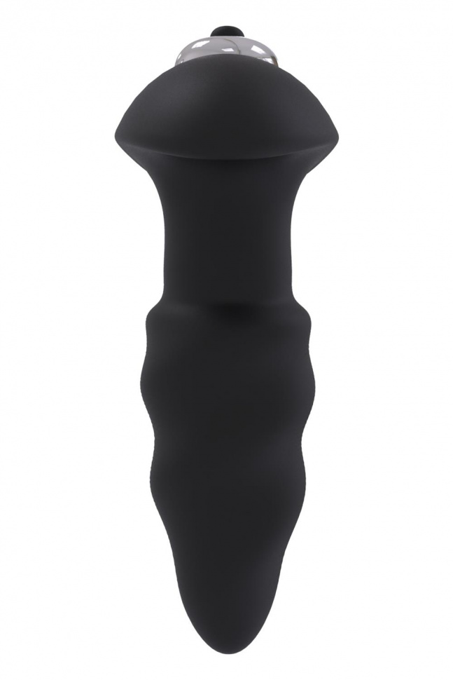 Черная анальная вибровтулка SINGLE SPEED LOVE ARROW PLUG - 9 см.