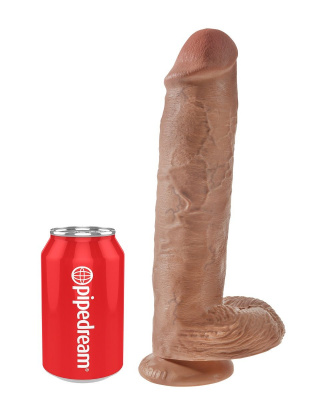 Фаллоимитатор-мулат на присоске 11 Cock with Balls - 28 см.