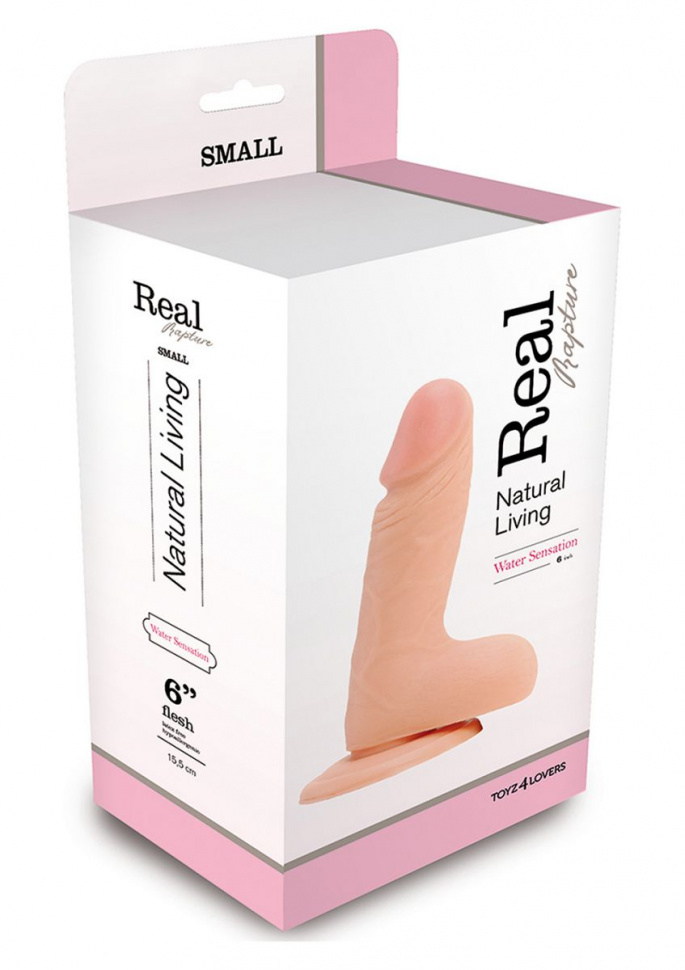 Телесный фаллоимитатор DILDO REAL RAPTURE - 17 см.