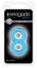 Голубое эрекционное кольцо с подхватом мошонки Lucky 8