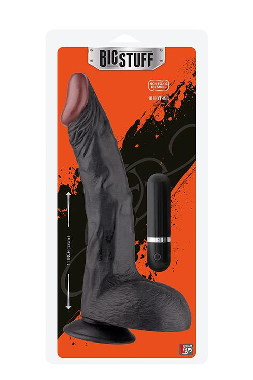 Чёрный вибратор-гигант BIGSTUFF 11INCH BLACK - 28 см.