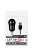 Чёрный вибростимулятор с питанием от USB LET US-B BULLET LARGE BLACK