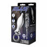 Металлический плаг с кольцом Stainless Steel Metal Tapered Butt Plug With Loop Hardware - 10 см.