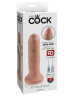 Телесный необрезанный фаллоимитатор на присоске 6  Uncut Cock - 16,5 см.