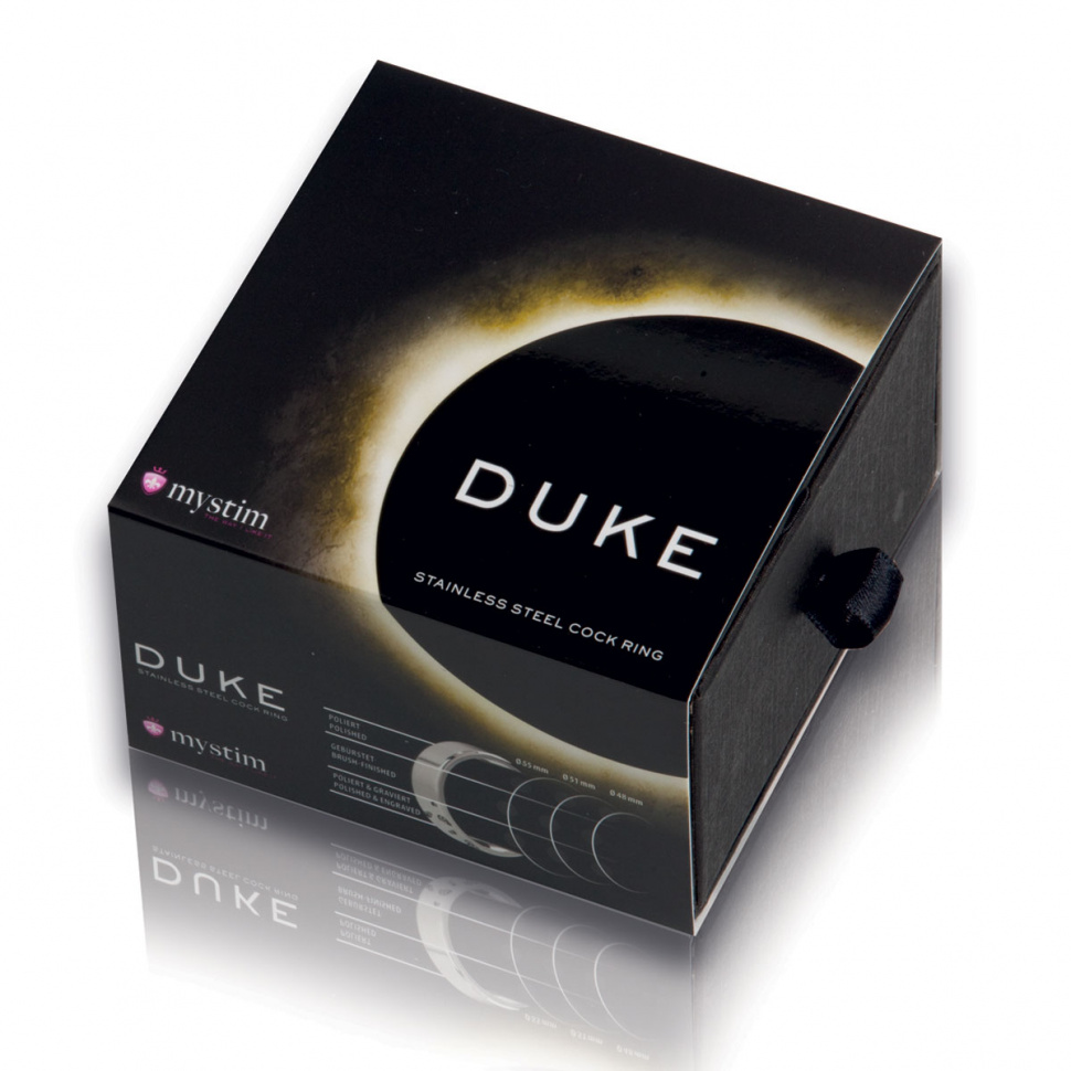 Матовое стальное эрекционное кольцо Duke - 5,5 см.