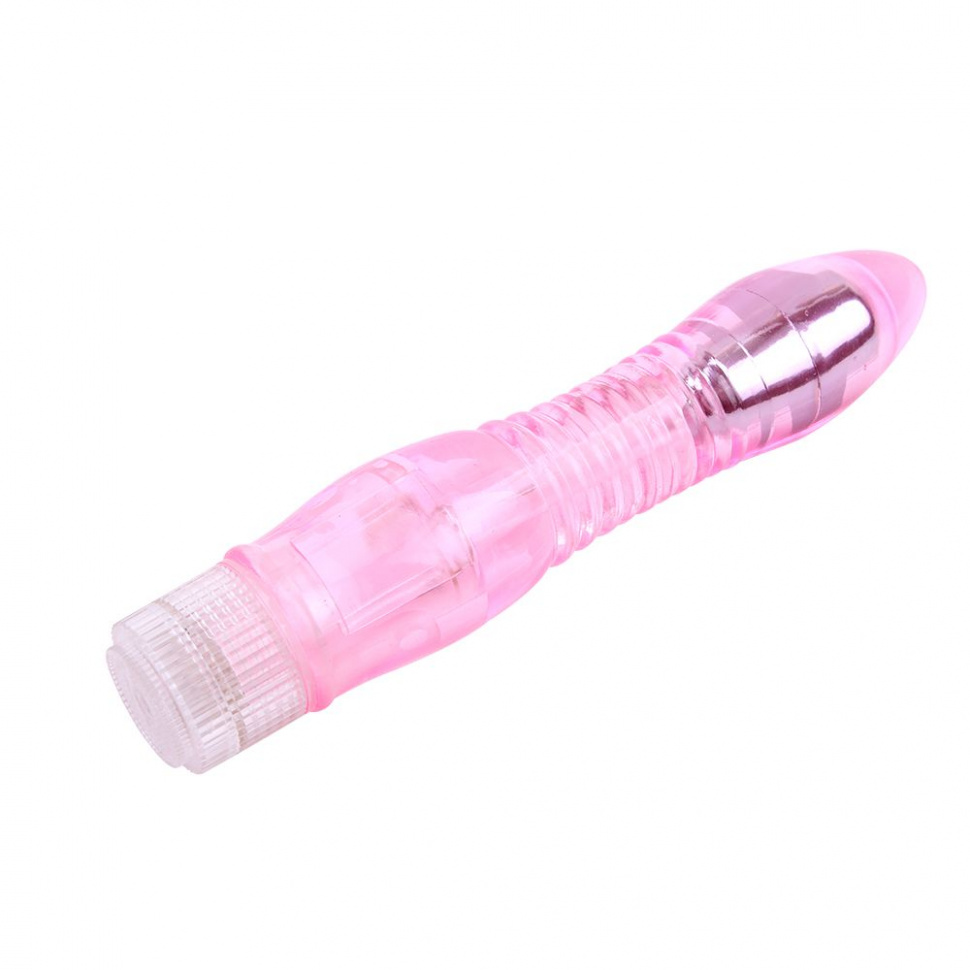 Розовый вибратор Glitters Dual Probe - 22,2 см.