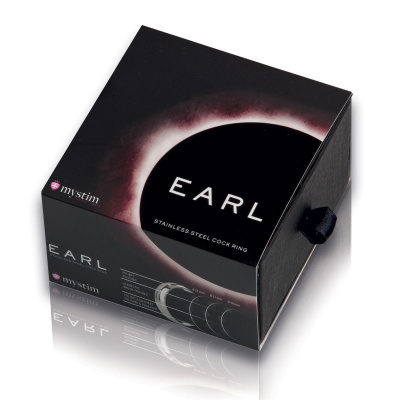 Стальное эрекционное кольцо с гравировкой Earl - 5,1 см.