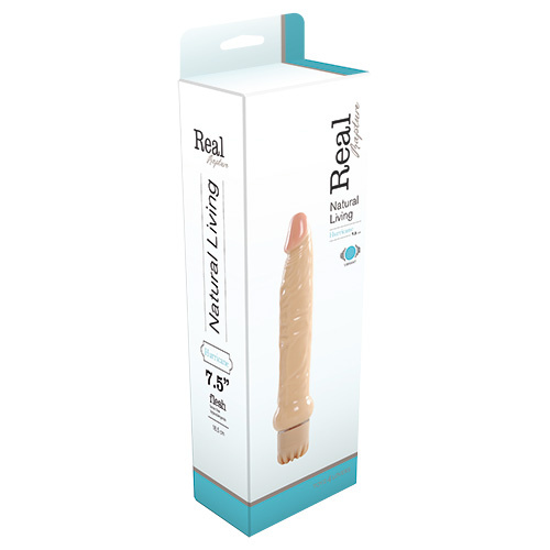 Реалистичный вибромассажёр REALISTIC VIBRATOR REAL RAPTURE HURRICANE - 18,5 см.