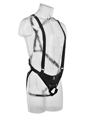 Страпон-система с телесной насадкой 10 Hollow Strap-On Suspender System - 25 см.