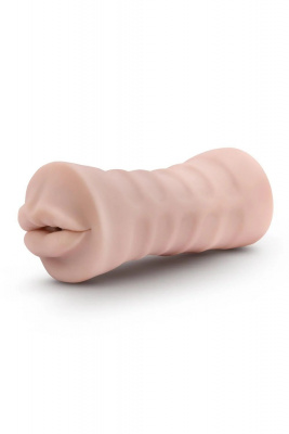 Телесный мастурбатор-ротик Nicole Vibrating Masturbator