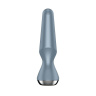 Серая анальная пробка с вибрацией Satisfyer Plug-ilicious 2 - 14 см.