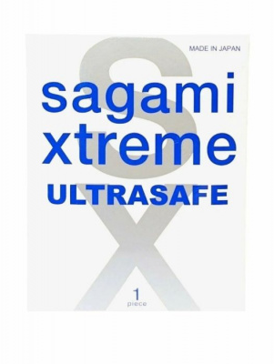 Презерватив Sagami Xtreme Ultrasafe с двойным количеством смазки - 1 шт.