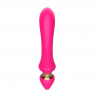 Розовый изогнутый вибромассажер Moon Vibrator - 21,1 см.