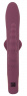 Сливовый вибратор с клиторальным отростком и анальным хвостом Slim Triple Plum - 21,4 см.