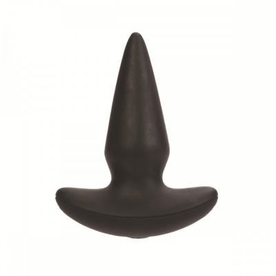 Чёрная анальная вибропробка 10 Function Risque Prober - 14,5 см.