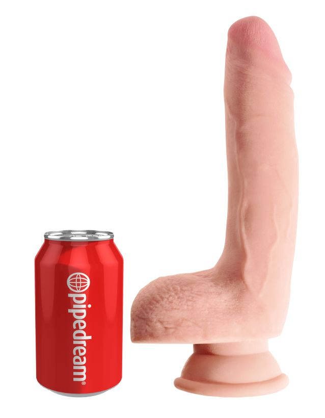 Телесный фаллоимитатор на присоске 9 Triple Density Cock with Balls - 24,1 см.