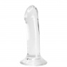 Прозрачный фаллоимитатор на присоске Valiant Jelly Dildo - 18 см.