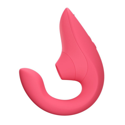 Розовый вибромассажер для двойной стимуляции Womanizer Blend
