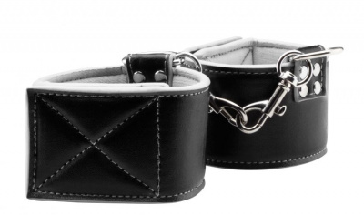 Чёрно-белые двусторонние оковы на ноги Reversible Ankle Cuffs