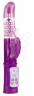 Фиолетовый перезаряжаемый вибратор Rechargeable Butterfly с клиторальной бабочкой - 22,8 см.